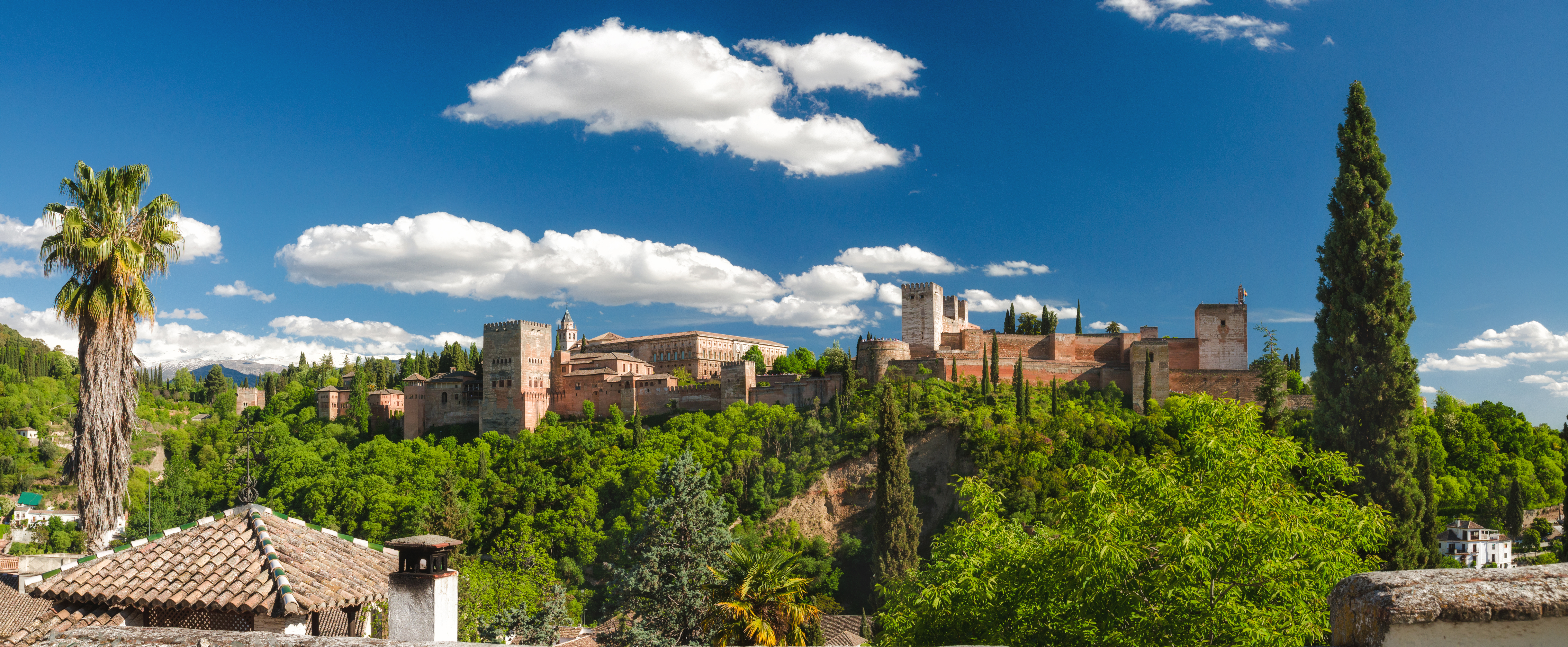 Famous ancient arabic fortress of Alhambra in Granada, Spain.