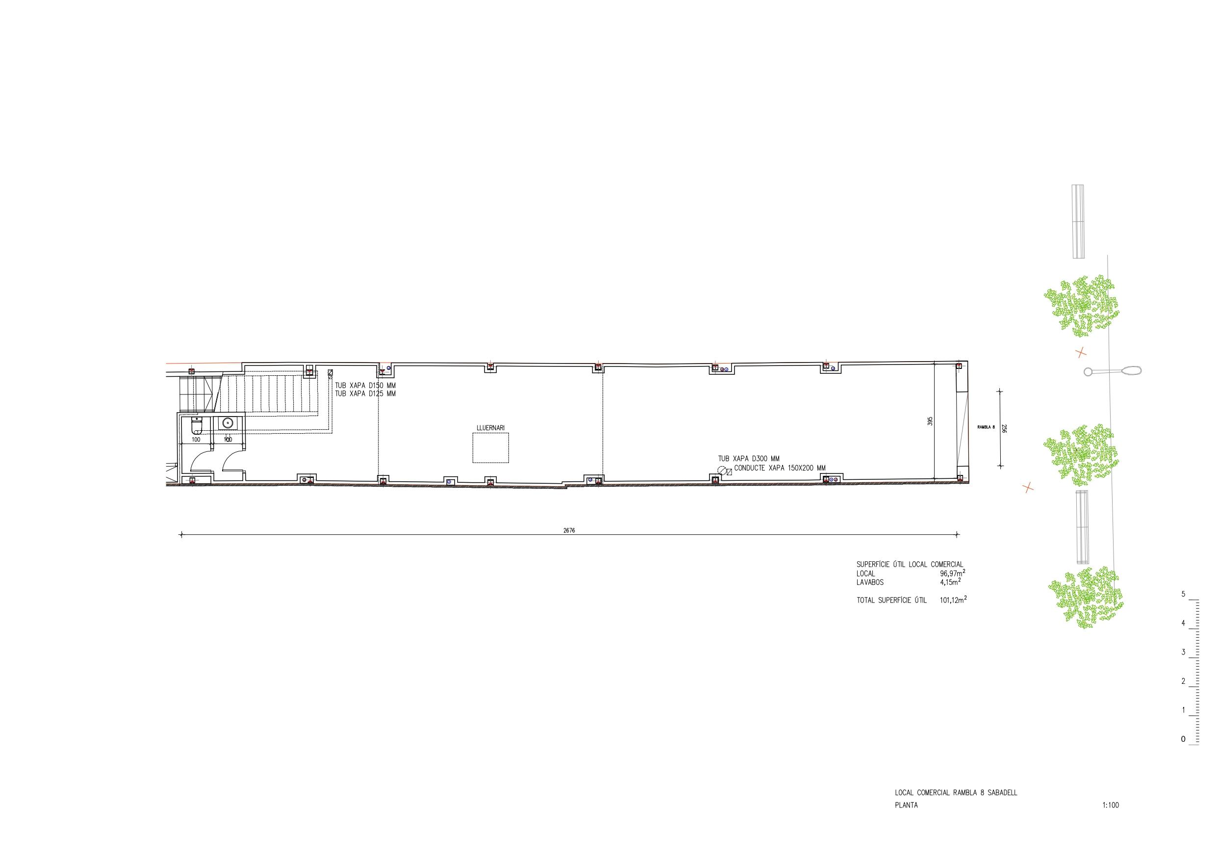 Imagen 9 Local Comercial en alquiler en Sabadell / Rambla, local nuevo a estrenar con salida de humos