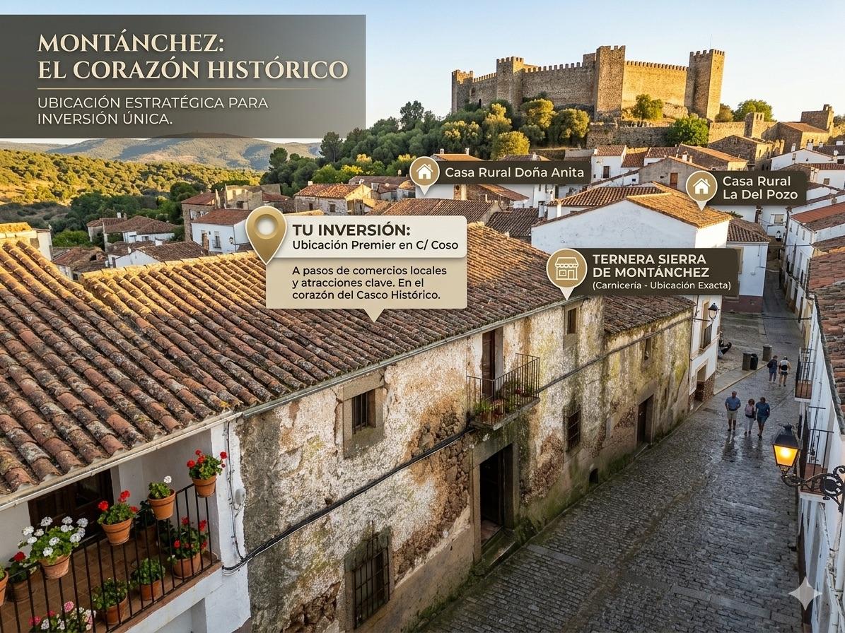 Imagen 1 Casa Adosada en venta en Montánchez / Plaza De España de Montánchez