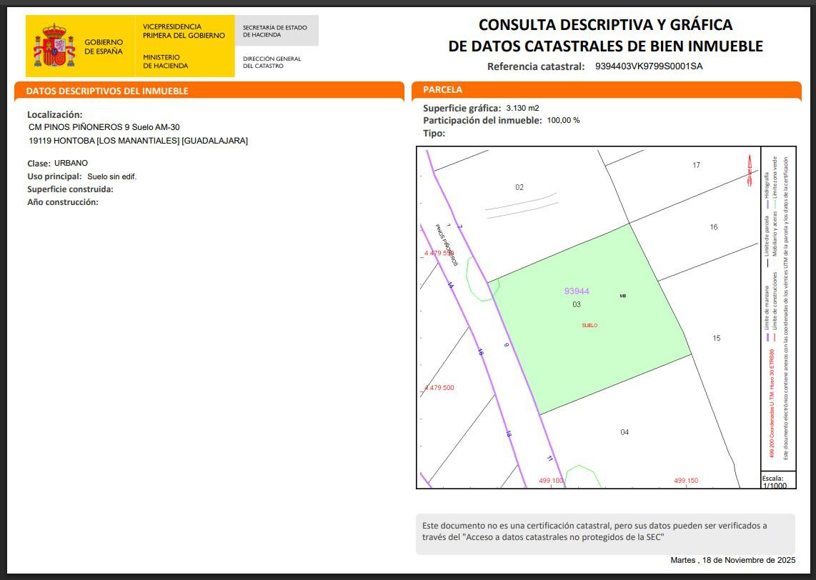 Imagen 5 Solar Urbano en venta en Hontoba / Cerca del barranco del valle 