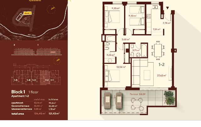 Imagen 3 Inmueble 304962 - Apartamento en venta en Mijas / Situado en El Chaparral, Mijas, 9 minutos de la playa