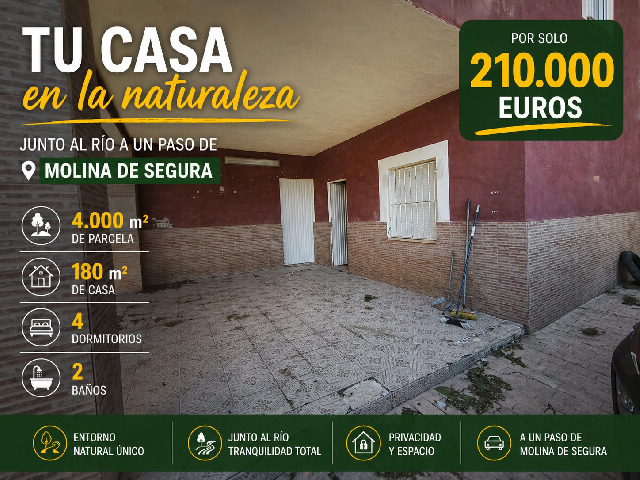 Imagen 26 Inmueble 302229 - Casa Aislada en venta en Alguazas / Casa junto al río con parcela de 4000 metros 