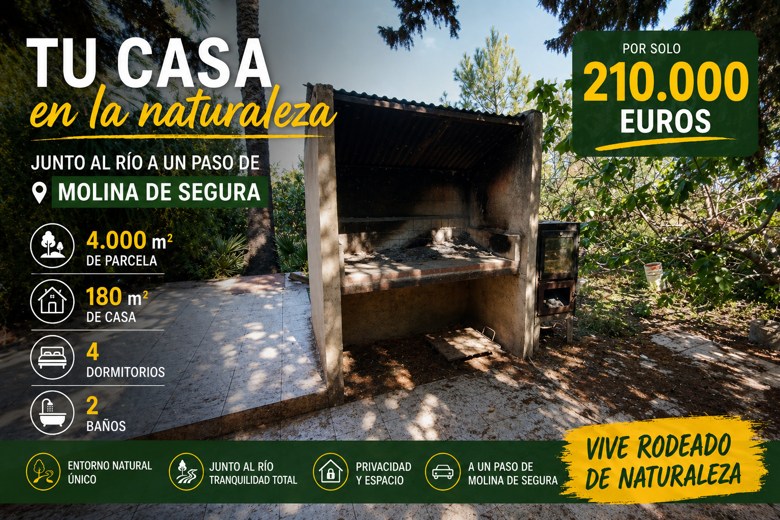 Imagen 17 Casa Aislada en venta en Alguazas / Casa junto al río con parcela de 4000 metros 