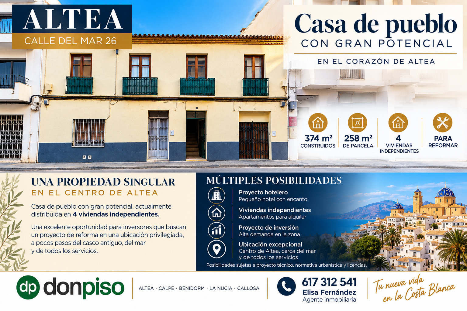 Imagen 1 Casa Aislada en venta en Altea / A 80 metros del mar y del Casco antiguo de Altea 