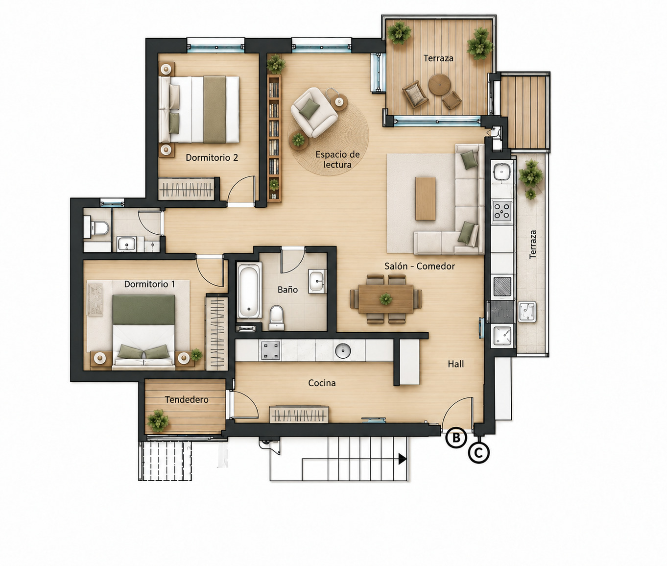 Imagen 3 Piso en venta en Donostia-San Sebastián / Aiete - Pº de Morlans - Donostia