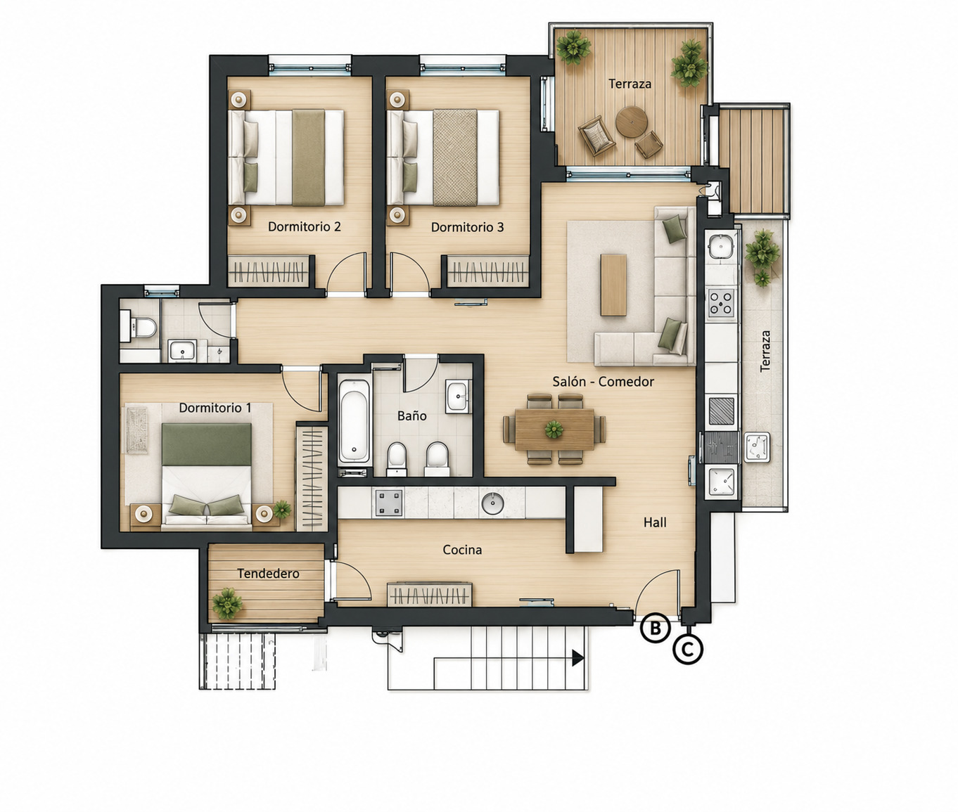 Imagen 5 Piso en venta en Donostia-San Sebastián / Aiete - Pº de Morlans - Donostia