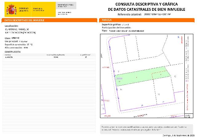 Imagen 3 Inmueble 305616 - Solar Urbano en venta en Zaragoza / Al sur del barrio de Miralbueno.