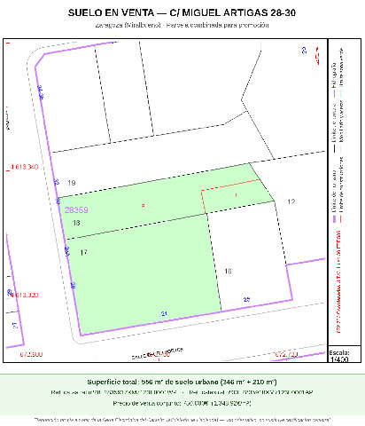 Imagen 4 Inmueble 305616 - Solar Urbano en venta en Zaragoza / Al sur del barrio de Miralbueno.